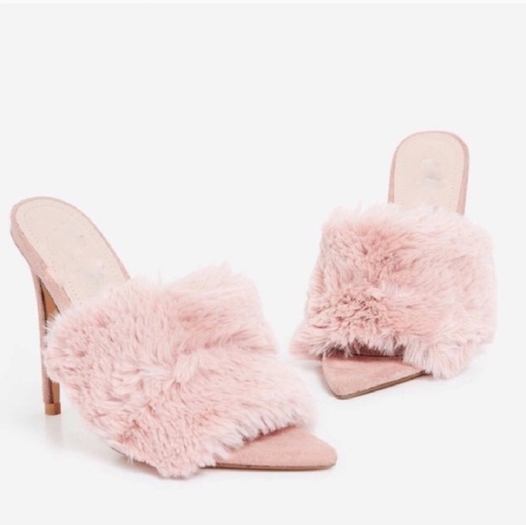 Faux Fur High Heels - Picture 2 of 7